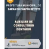 Apostila Auxiliar de Consultório Dentário Prefeitura de Barra do Chapéu SP 2023