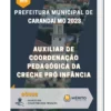Apostila Auxiliar de Coordenação Pedagógica da Creche Pró Infância Prefeitura de Carandaí MG 2023