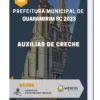 Apostila Auxiliar de Creche Prefeitura de Guaramirim SC 2023