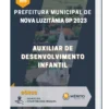 Apostila Auxiliar de Desenvolvimento Infantil Prefeitura de Nova Luzitânia SP 2023