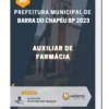 Apostila Auxiliar de Farmácia Prefeitura de Barra do Chapéu SP 2023