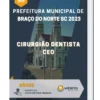 Apostila Cirurgião Dentista CEO Prefeitura de Braço do Norte SC 2023