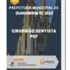 Apostila Cirurgião Dentista PSF Prefeitura de Guaramirim SC 2023