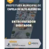 Apostila Entrevistador Digitador Prefeitura de Capela do Alto Alegre BA 2023