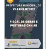 Apostila Fiscal de Obras e Posturas CNH AB Prefeitura de Vila Rica MT 2023