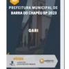 Apostila Gari Prefeitura de Barra do Chapéu SP 2023