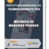 Apostila Mecânico de Máquinas Pesadas Prefeitura de Telêmaco Borba PR 2023