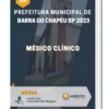 Apostila Médico Clínico Prefeitura de Barra do Chapéu SP 2023