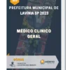 Apostila Médico Clinico Geral Prefeitura de Lavínia SP 2023