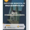 Apostila Médico Otorrinolaringologista Prefeitura de Braço do Norte SC 2023