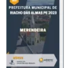 Apostila Merendeira Prefeitura de Riacho das Almas PE 2023