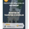 Apostila Monitor De Transporte Escolar Prefeitura de Restinga SP 2023