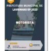 Apostila Motorista Prefeitura de Lavrinhas SP 2023