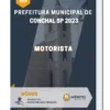 Apostila Motorista Prefeitura de Conchal SP 2023