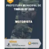Apostila Motorista Prefeitura de Timburi SP 2023