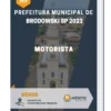 Apostila Motorista Prefeitura de Brodowski SP 2023