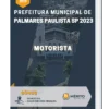 Apostila Motorista Prefeitura de Palmares Paulista SP 2023