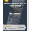 Apostila Motorista Prefeitura de Timbó SC 2023