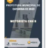 Apostila Motorista CNH B Prefeitura de Catarina CE 2023