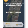 Apostila Motorista CNH B Prefeitura de Nova Aurora GO 2023