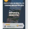 Apostila Motorista Municipal Prefeitura de Coronel Macedo SP 2023