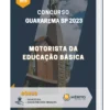 Apostila Motorista da Educação Básica Concurso Guararema SP 2023