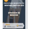 Apostila Operador de Máquina Prefeitura de Monteiro Lobato SP 2023