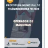 Apostila Operador de Máquinas Prefeitura de Telêmaco Borba PR 2023