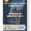 Apostila Operador de Máquinas CNH C Prefeitura de Mondaí SC 2023