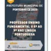 Apostila Professor Ensino Fundamental II 6º Ao 9º Ano Língua Portuguesa Prefeitura de Porteiras CE 2023