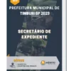Apostila Secretário De Expediente Prefeitura de Timburi SP 2023