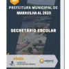 Apostila Secretário Escolar Prefeitura de Maravilha AL 2023