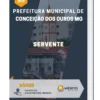 Apostila Servente Prefeitura de Conceição dos Ouros MG 2023