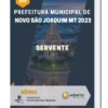Apostila Servente Prefeitura de Novo São Joaquim MT 2023