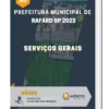 Apostila Serviços Gerais Prefeitura de Rafard SP 2023