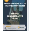 Apostila Técnico Administrativo CAPS I Prefeitura de Braço do Norte SC 2023