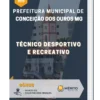 Apostila Técnico Desportivo e Recreativo Prefeitura de Conceição dos Ouros MG 2023