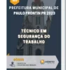 Apostila Técnico em Segurança do Trabalho Prefeitura de Paulo Frontin PR 2023