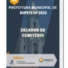 Apostila Zelador de Cemitério Prefeitura de Bofete SP 2023