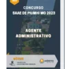 Apostila Agente Administrativo Concurso SAAE de Piumhi MG 2023