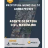 Apostila Agente de Defesa Civil Masculino Prefeitura de Andirá PR 2023