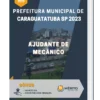 Apostila Ajudante de Mecânico Prefeitura de Caraguatatuba SP 2023