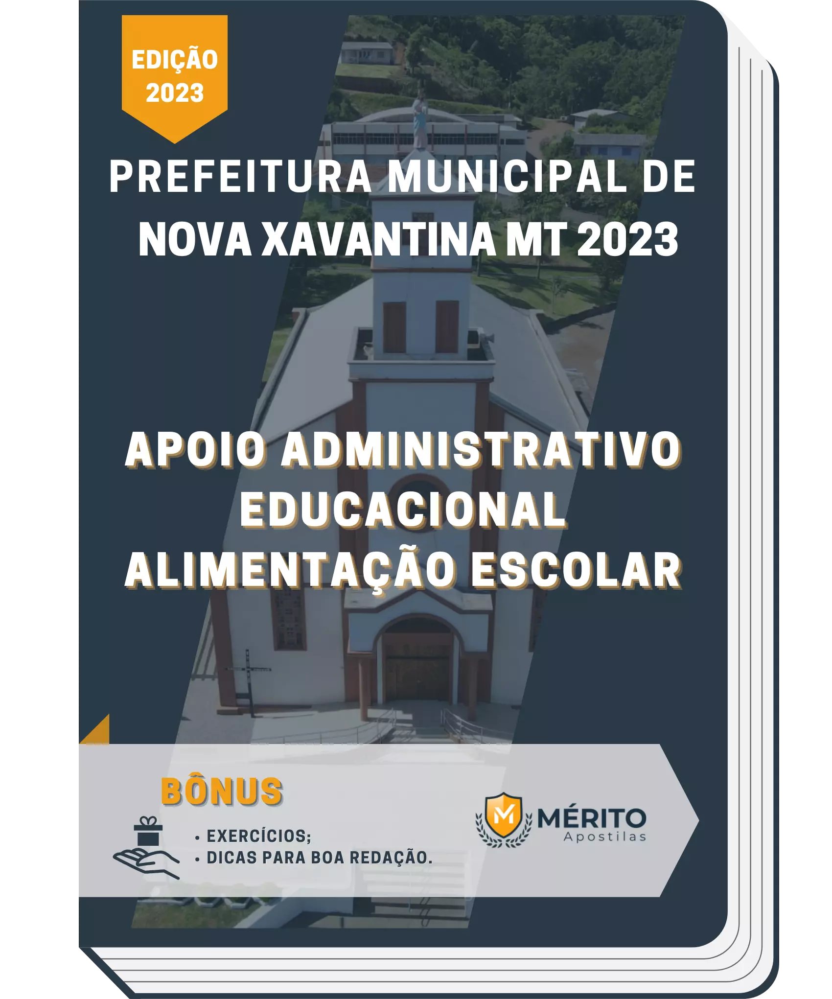 Apostila Apoio Administrativo Educacional Alimentação Escolar Prefeitura de Nova Xavantina MT 2023