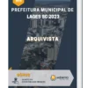 Apostila Arquivista Prefeitura de Lages SC 2023