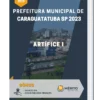 Apostila Artífice I Prefeitura de Caraguatatuba SP 2023