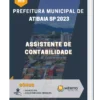 Apostila Assistente de Contabilidade Prefeitura de Atibaia SP 2023