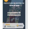 Apostila Assistente de Programação Prefeitura de Tatuí SP 2023