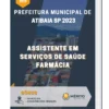 Apostila Assistente em Serviços de Saúde Farmácia Prefeitura de Atibaia SP 2023
