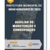 Apostila Auxiliar De Manutenção E Conservação Prefeitura de Novo Horizonte SC 2023