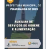 Apostila Auxiliar De Serviços De Higiene E Alimentação Prefeitura de Piracanjuba GO 2023